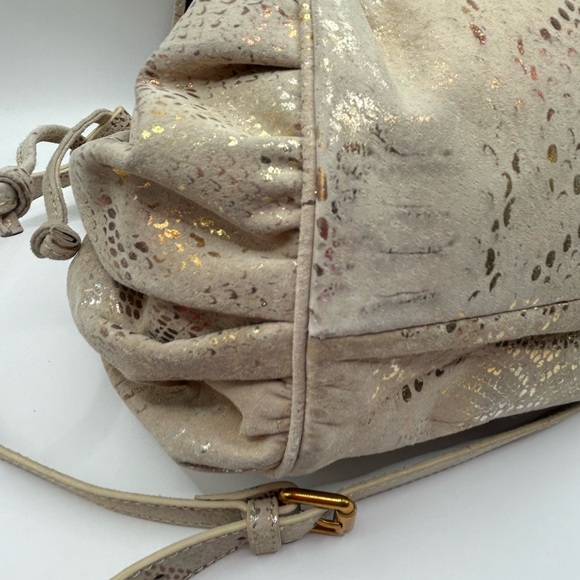 Sharif Serpent Tail Suede Flap Crossbody Bag - Picture 8 of 10